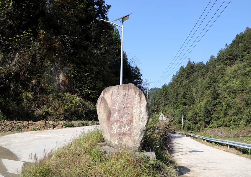 尧告村路标。覃美摄