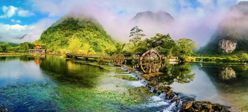 手机类一等奖作品《鹅泉风光》。陈明摄